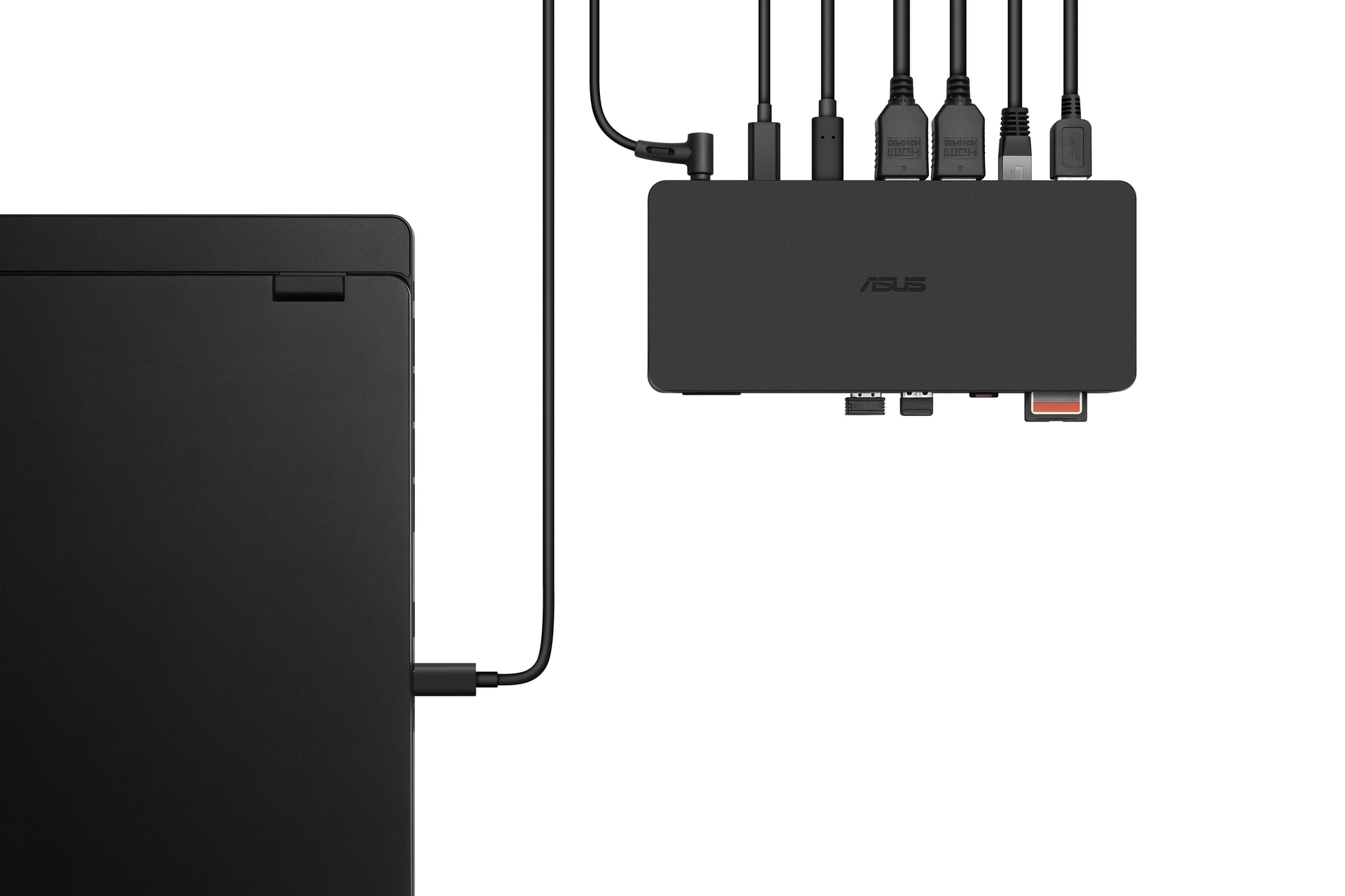 ASUS DC500 Dockingstation – Thunderbolt 4, 2× HDMI, 4× USB-A, 96 W PD, 2,5GbE, SD/microSD, für Windows/Mac