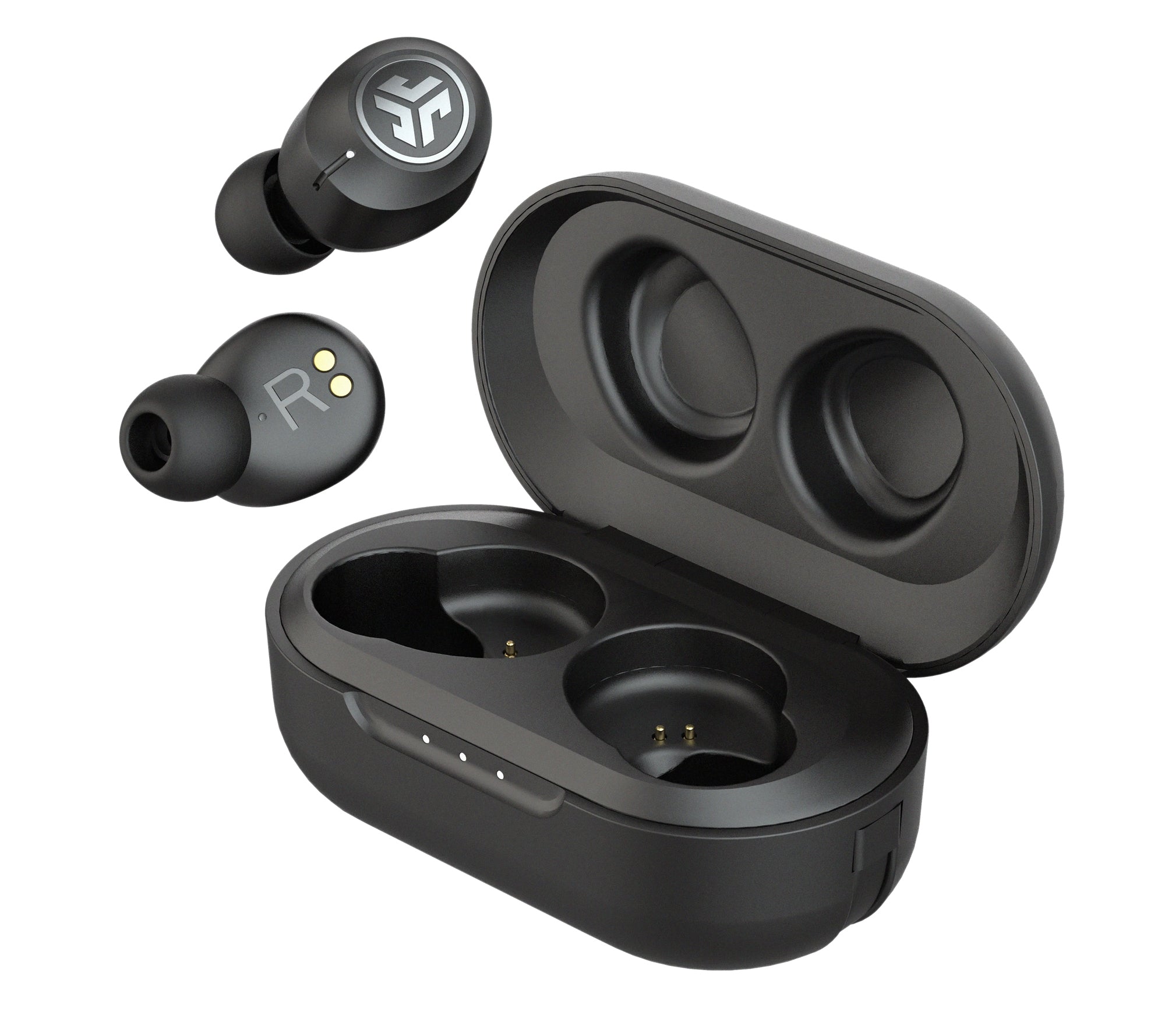 JLab JBuds ANC – True Wireless In-Ear Kopfhörer – Bluetooth, ANC, IP55 – Schwarz – für PC/Mac/Mobile – bis zu 42 Stunden
