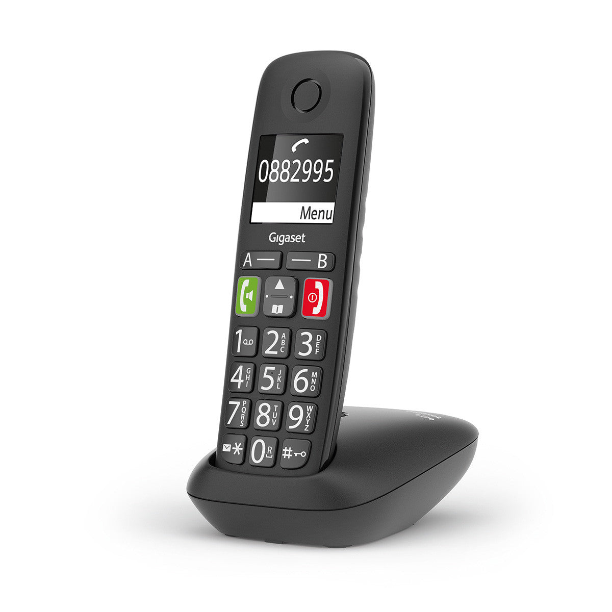 Gigaset E290 – DECT-Telefon mit Basis, Freisprechen, schwarz