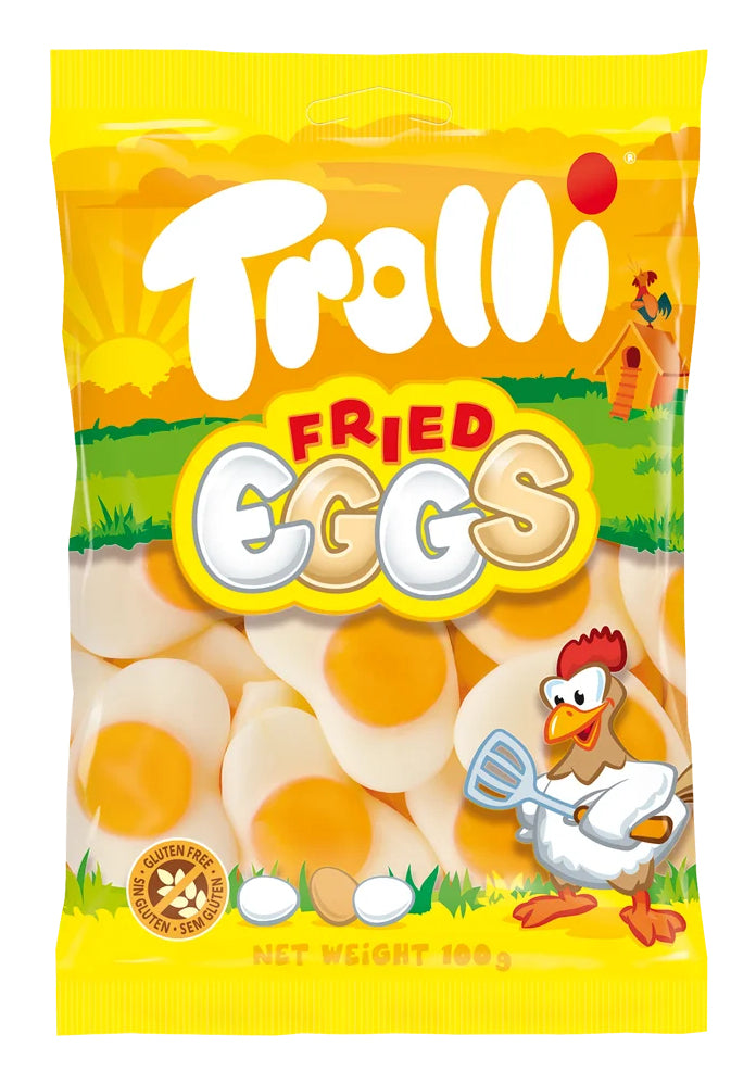 Trolli Fried Eggs Gummibonbons – Erdbeere – 100 g