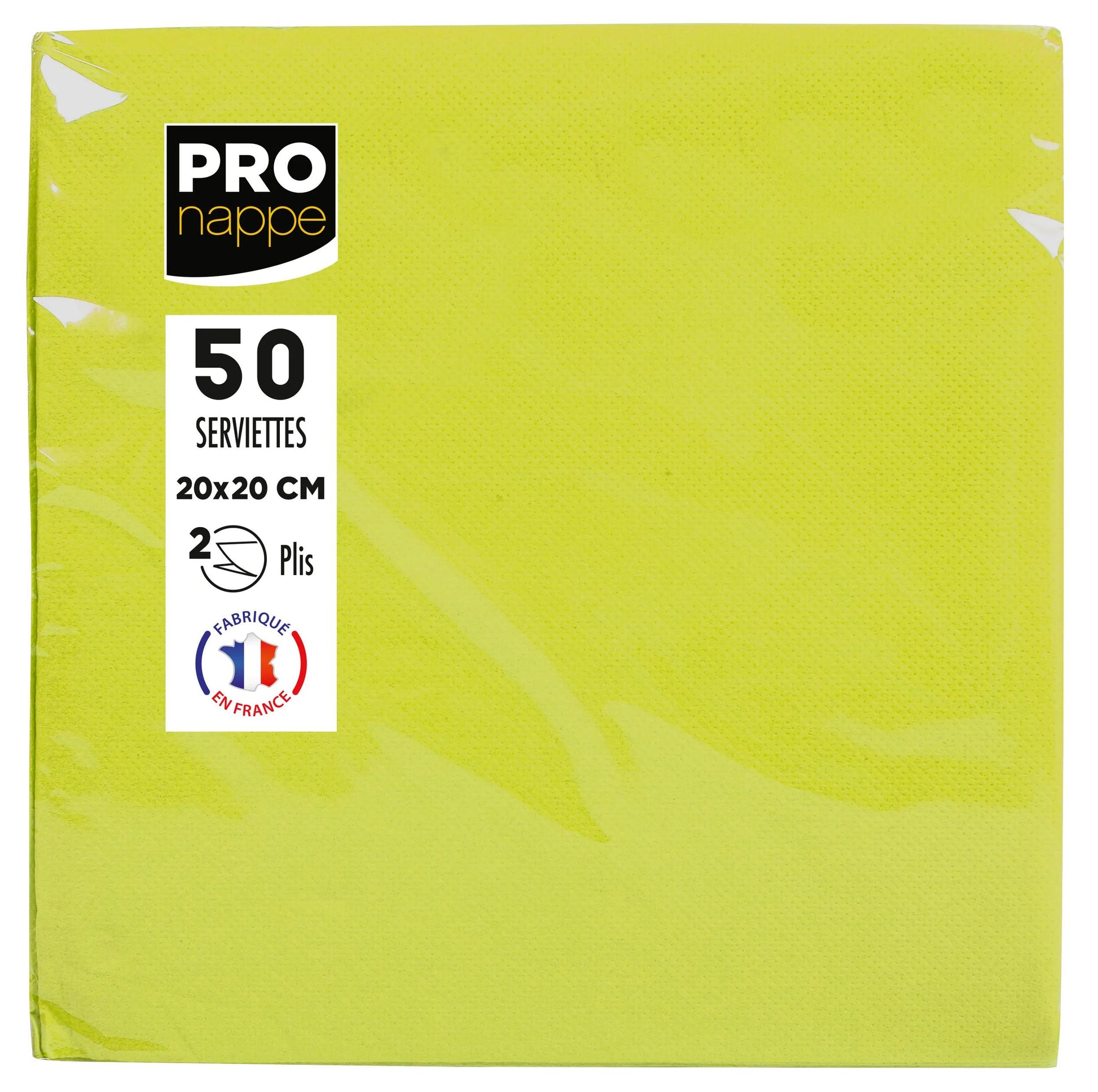 PRONAPPE Servietten – grün – 20 × 20 cm, Papier, 2-lagig – 50 Stück