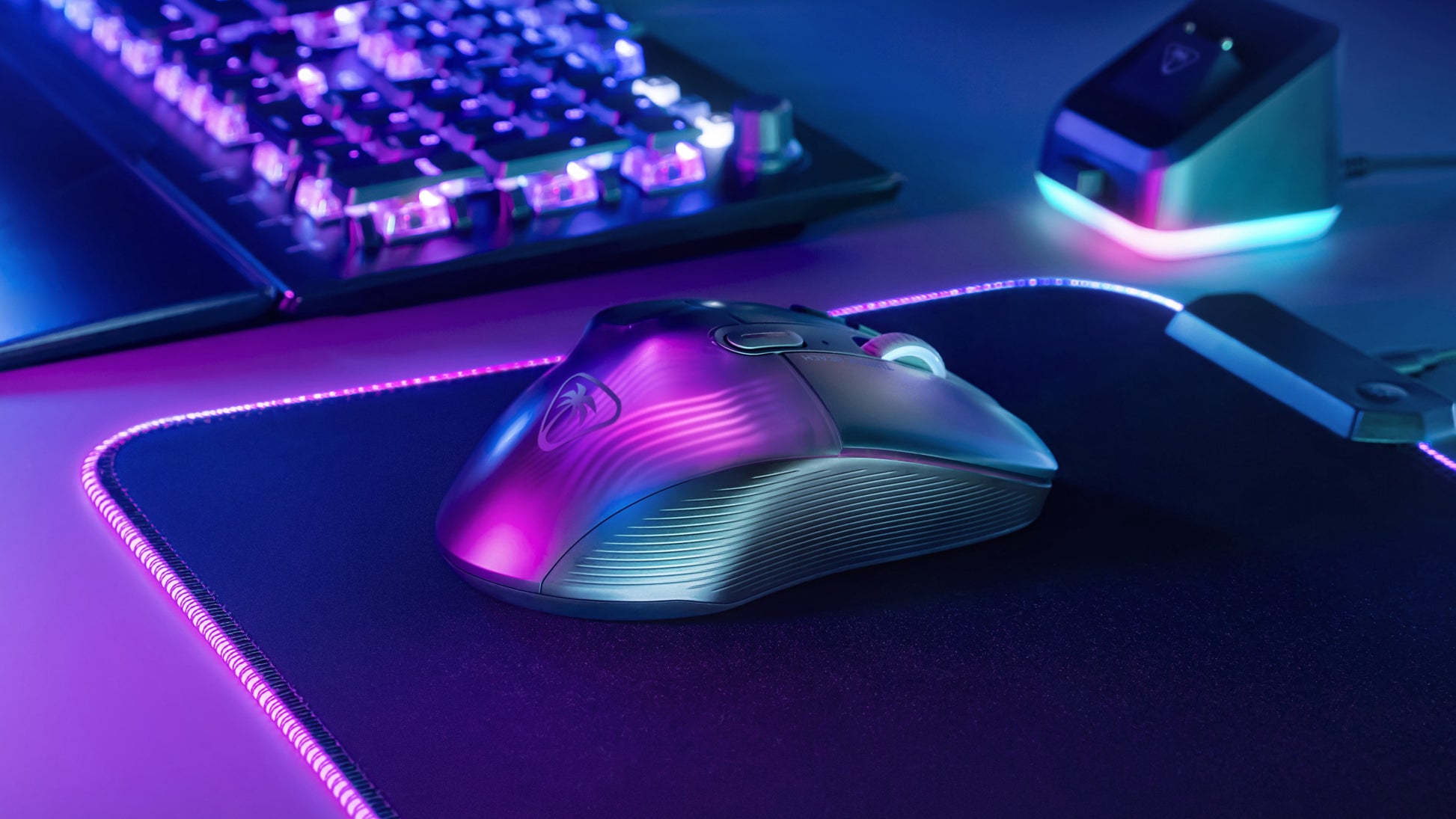Turtle Beach Kone XP Air Gaming-Maus – kabellos, USB-C, 19'000 dpi, 10 Tasten, RGB, schwarz