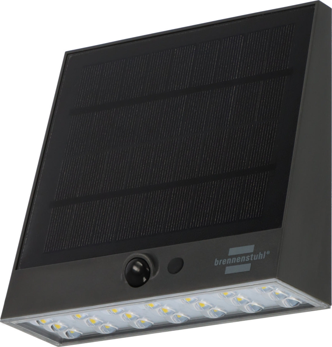 Brennenstuhl Aussenwandleuchte – 4,9×15 cm, 1000 lm, Neutralweiss, IP54, Akku & Solar, mit Bewegungsmelder