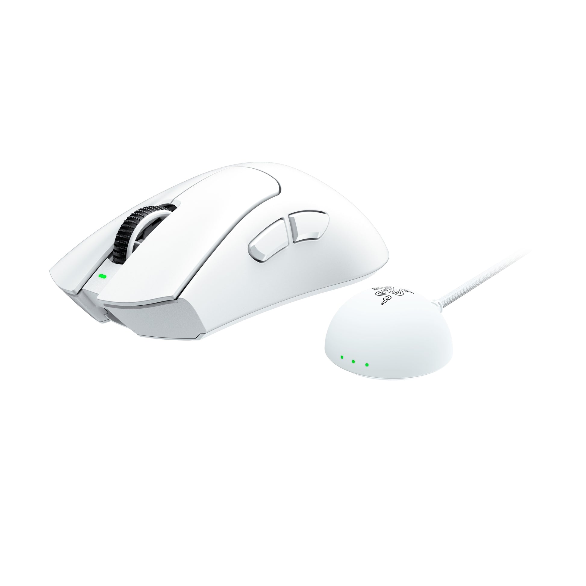 Razer DeathAdder V4 Pro – Gaming-Maus – Kabellos (2,4 GHz), 45000 DPI, Rechts, Weiss