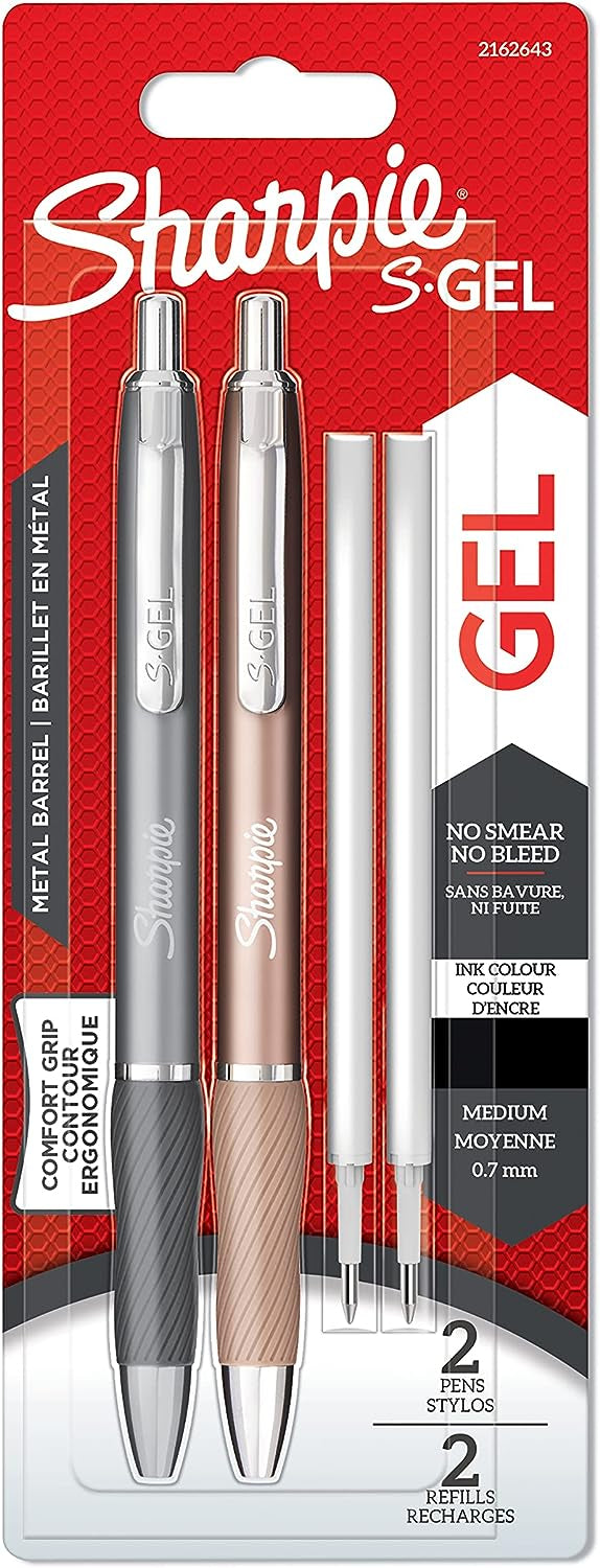 Sharpie Gelschreiber – Schwarz, 0,7 mm, schnelltrocknend, Druck, nachfüllbar