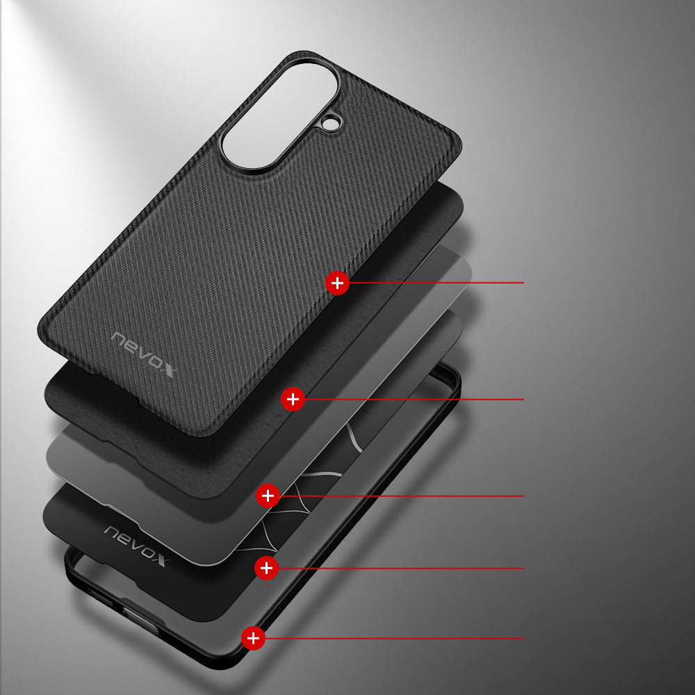 nevox StyleShell NYLO Backcover – für Samsung Galaxy S26, Nylon+TPU, schwarz