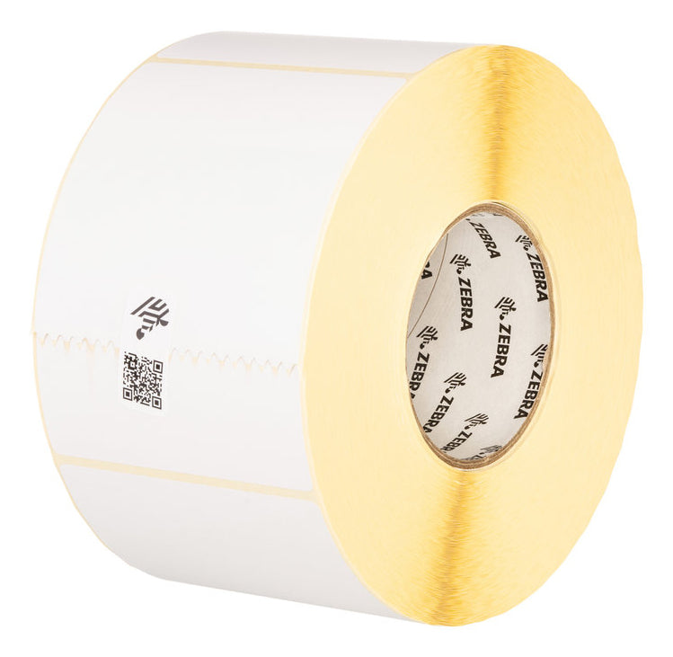 Zebra Druckeretiketten, 51 mm × 25 mm, weiss, Papier, selbstklebend, 8 Rollen (2580 Etik./Rolle)