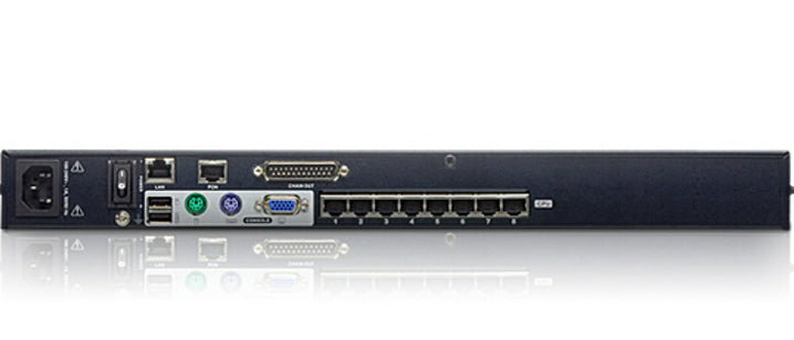 ATEN KH1508Ai – KVM-Switch 8×1, VGA/USB 2.0/PS/2/RJ-45, 1600 × 1200, 256-Bit AES