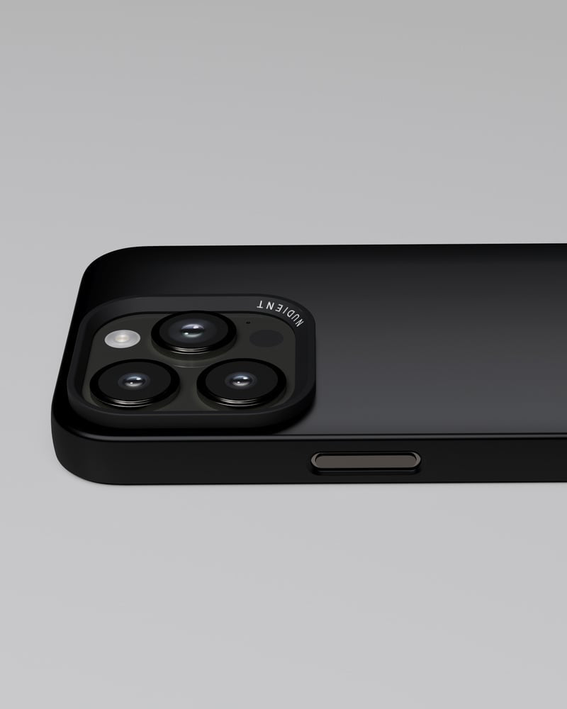 Nudient – Backcover – für Apple iPhone 14 Pro – schwarz – recycelter Kunststoff – MagSafe-kompatibel