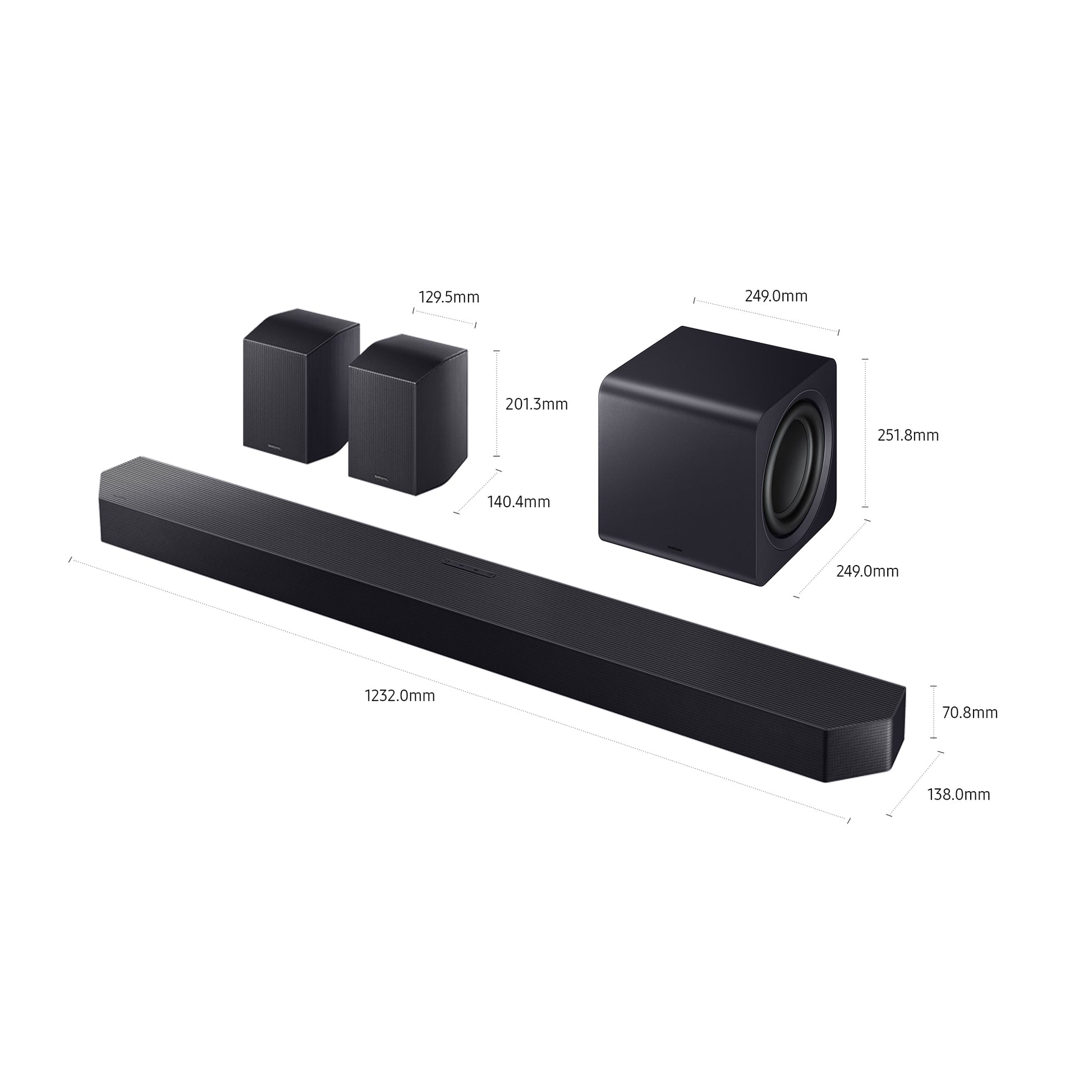 Samsung HW-Q990F – Soundbar mit kabellosem Subwoofer – 11.1.4, 756 W, für Apple AirPlay 2 und mehr, Schwarz