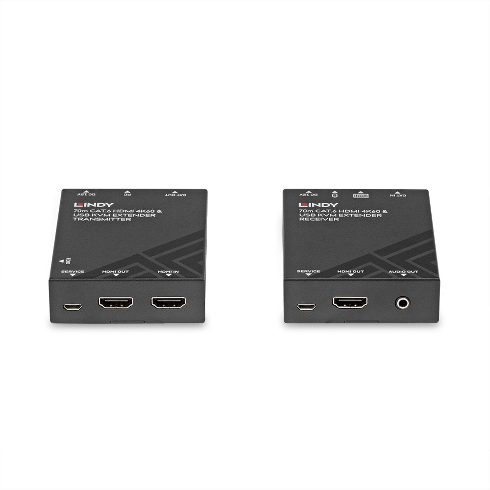 Lindy HDMI/USB KVM-Extender über Cat6, bis 70 m, 4K (3840 × 2160)
