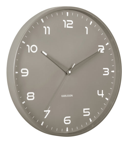 Karlsson Wanduhr Orgullo, grau, Aluminium