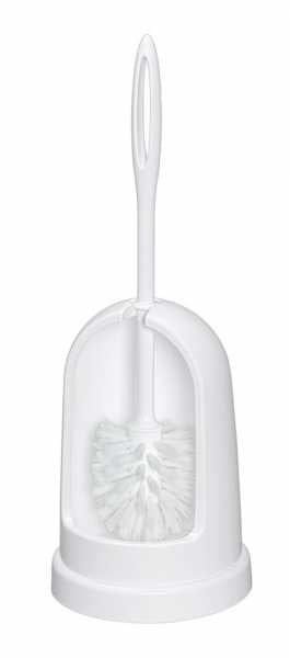 Wenko – WC-Bürstenset – Kunststoff, Weiss, bodenstehend, H 42 cm