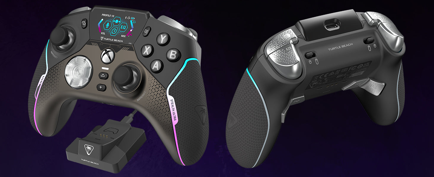 Turtle Beach Stealth Ultra – Gamepad – USB + RF + Bluetooth, Eingebautes Display, für Xbox & PC