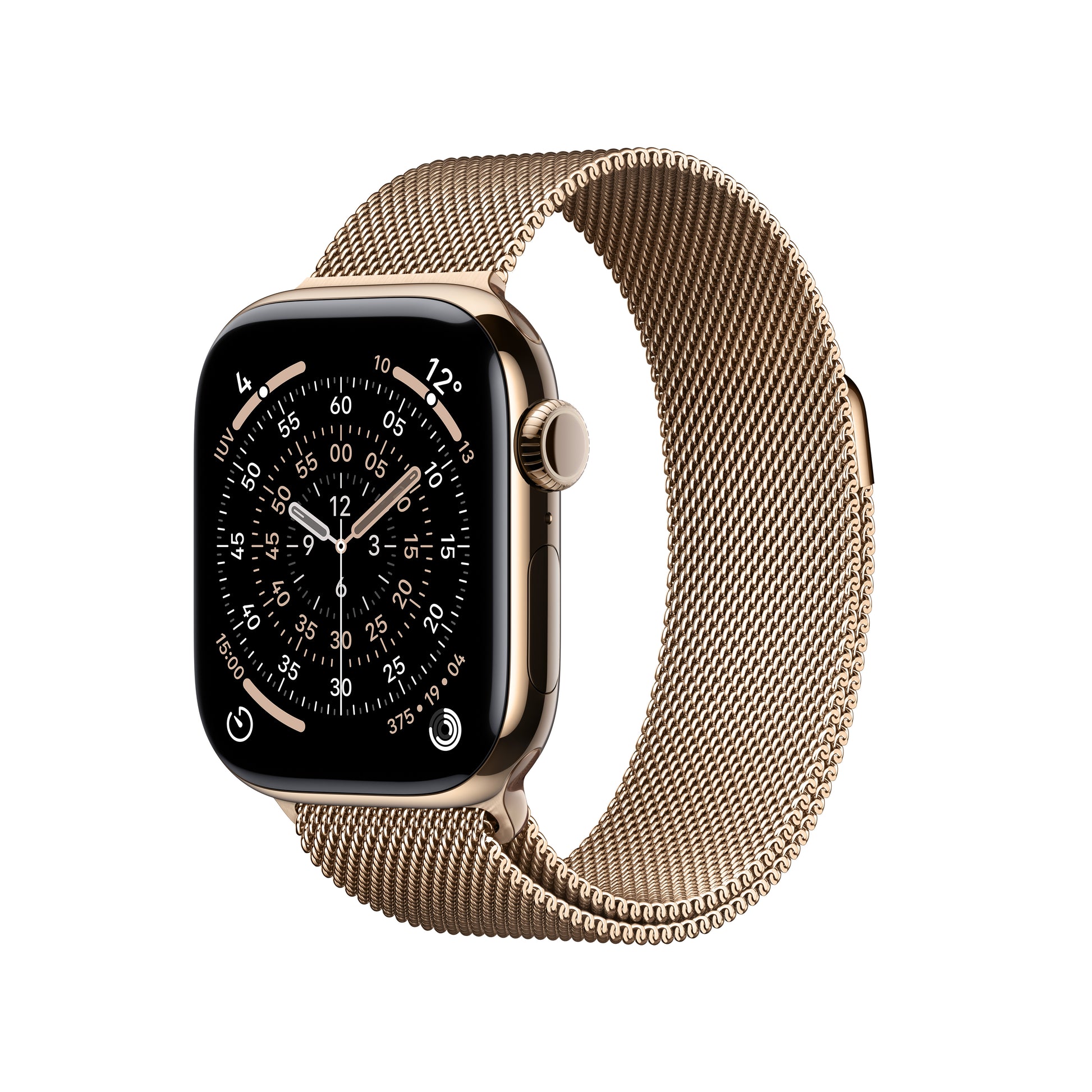 Apple Watch S11 – Smartwatch – 42 mm, LTE, OLED, 50 m, Gold Titan, Bandgrösse S/M, Mailänder Schlaufe