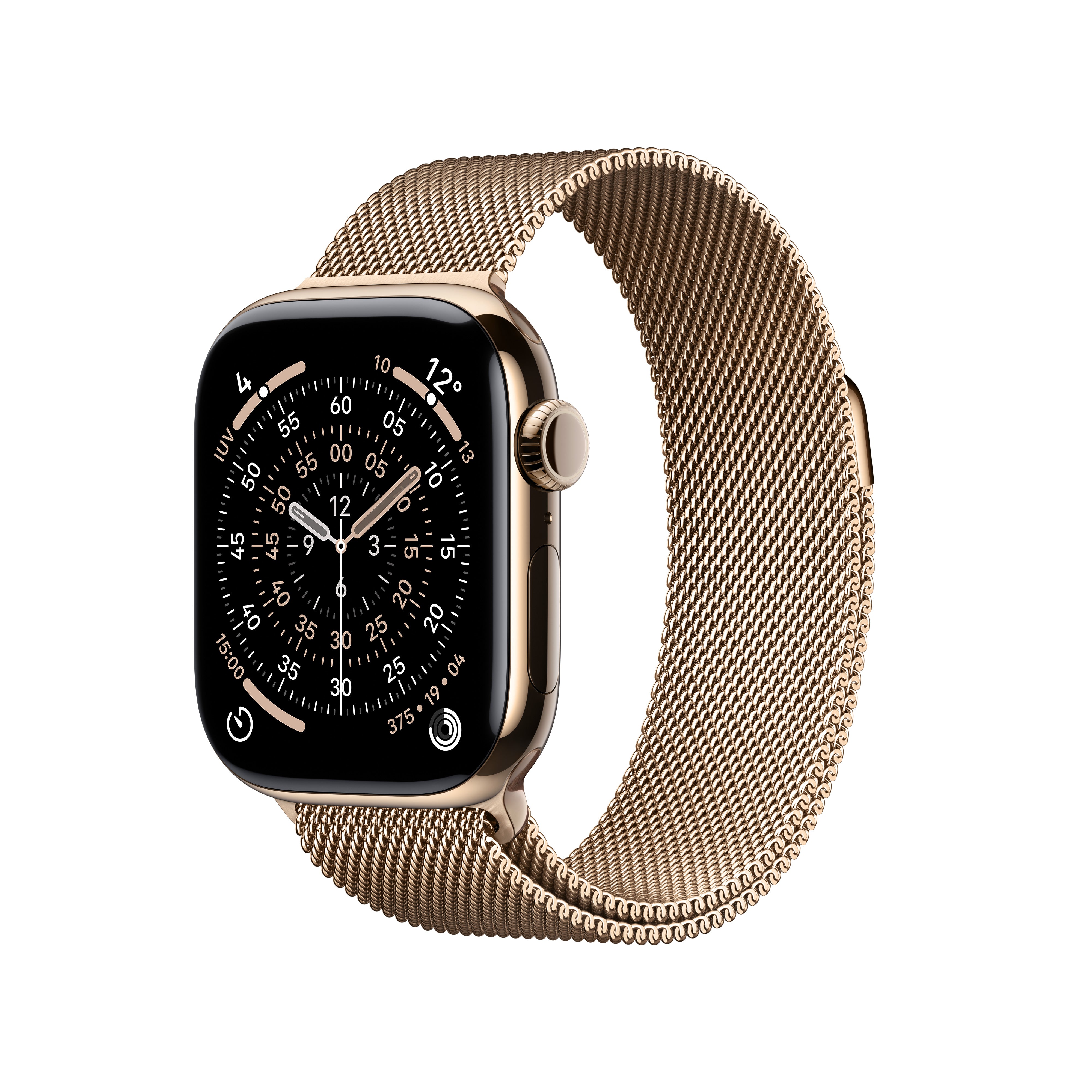 Apple Watch S11 – Smartwatch – 42 mm, LTE, OLED, 50 m, Gold Titan, Bandgrösse S/M, Mailänder Schlaufe