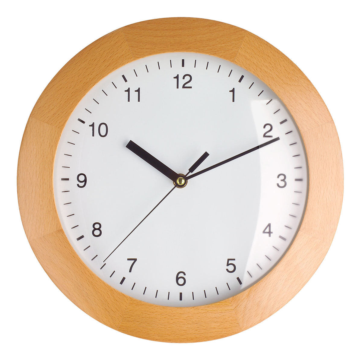 TFA-Dostmann TFA Dostmann Wanduhr – Funk, analog, Ø 31 cm, Braun, Holz/Glas