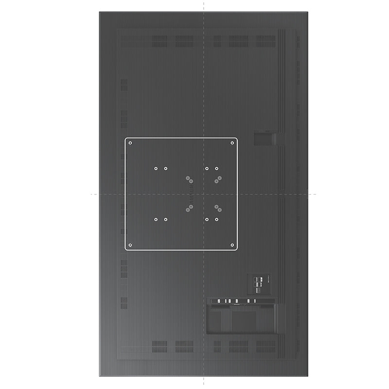 Hagor Portrait Adapterplatte für Samsung QB/QH/QM Serie 49–65", VESA 200×200/400×400, Schwarz