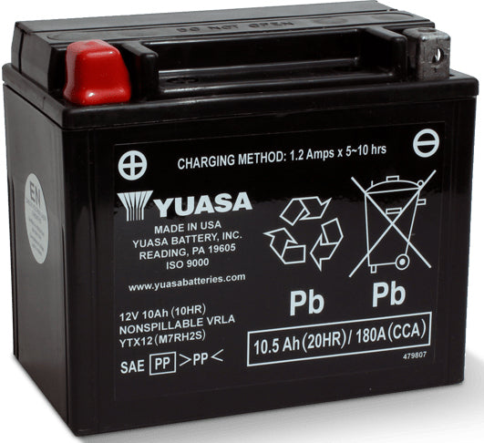Yuasa Ersatzakku YTX12, Blei (VRLA), 12 V, 126 Wh