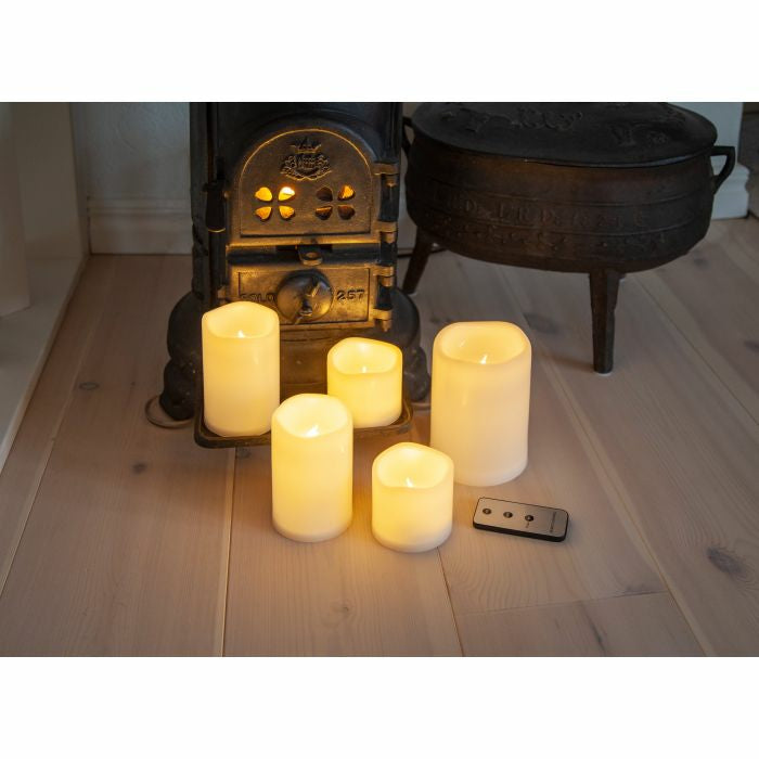 EGLO LED Kerzen – 5-teilig – Ø 10 × 15 cm – Kunststoff, beige