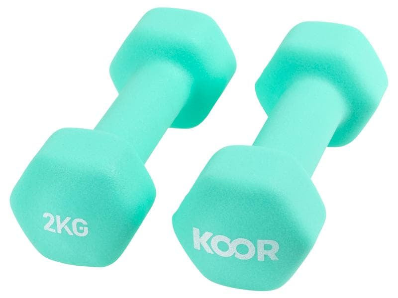 KOOR Kurzhantel-Set F00912, 2 kg pro Hantel – Mint
