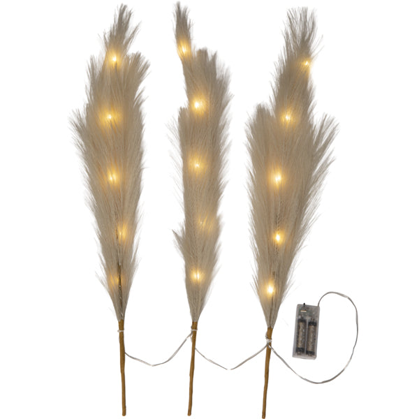 Star Trading Dekoratives Licht – Starterset, 65 cm, 0,09 W, Warmweiss, Weiss, Batteriebetrieben, 3 Lampen