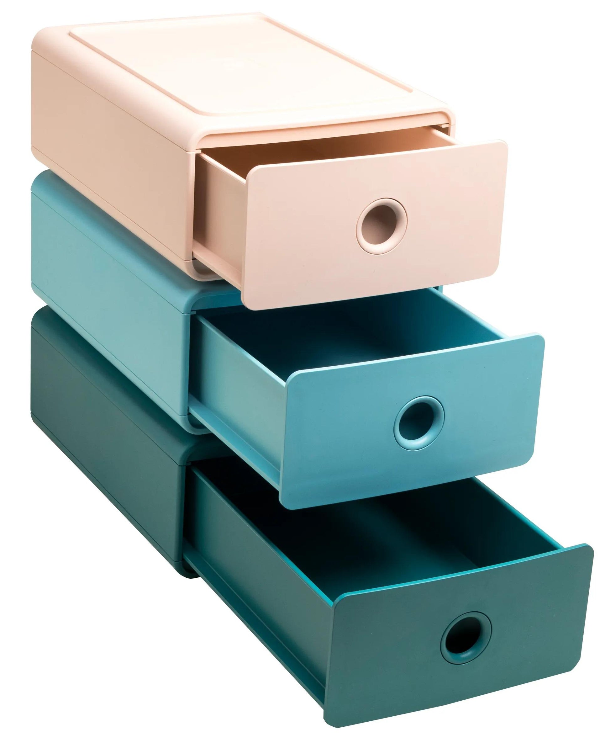 Exacompta SKANDI Schubladenelement – 1 Schublade, für A5+, blau, Polystyrol (PS), B 190 × H 107 × T 265 mm