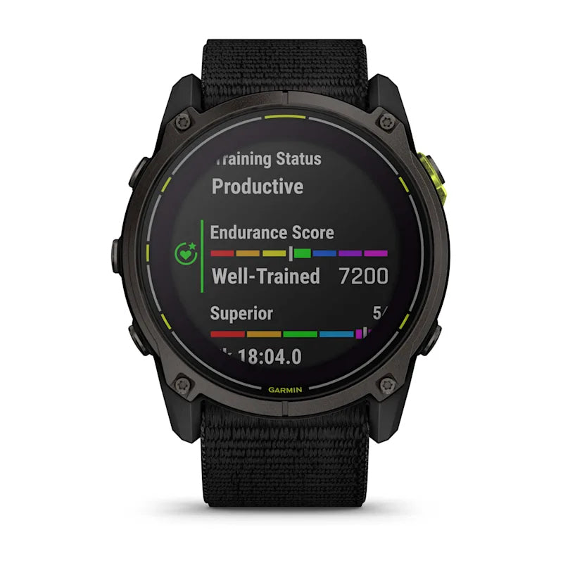 Garmin Enduro 3 Solar – GPS-Smartwatch – 51 mm, 1,4", WLAN, Titangehäuse, Carbon Grau, Schwarz, Ultra Fit Nylon