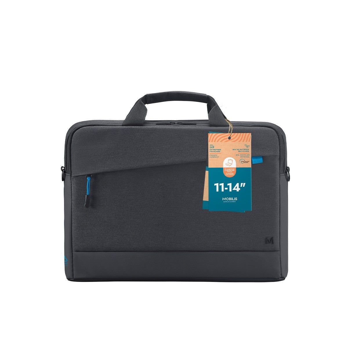 Mobilis Notebook-Tasche für Notebooks bis 14" – wasserdicht, 35% recycelt (GRS) – Schwarz