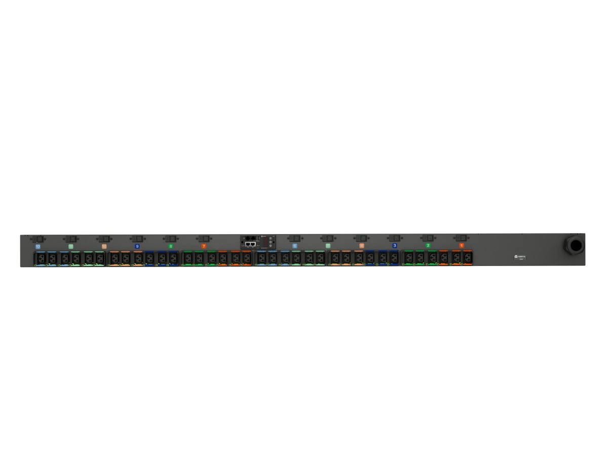 Vertiv Geist MGR3EPB1-36CF13-6PS56D2A10-S Überwachte PDU, 36× AC (C13/C19) – IEC 60309, 63 A – 0U, schwarz
