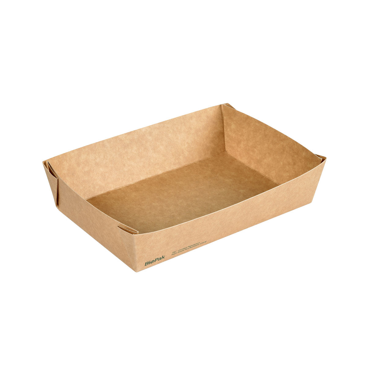 BioPak Take-away-Box, Papier/Karton, PLA-beschichtet – 1,1 l, 200 × 140 × 45 mm, braun – FSC – 300 Stk.