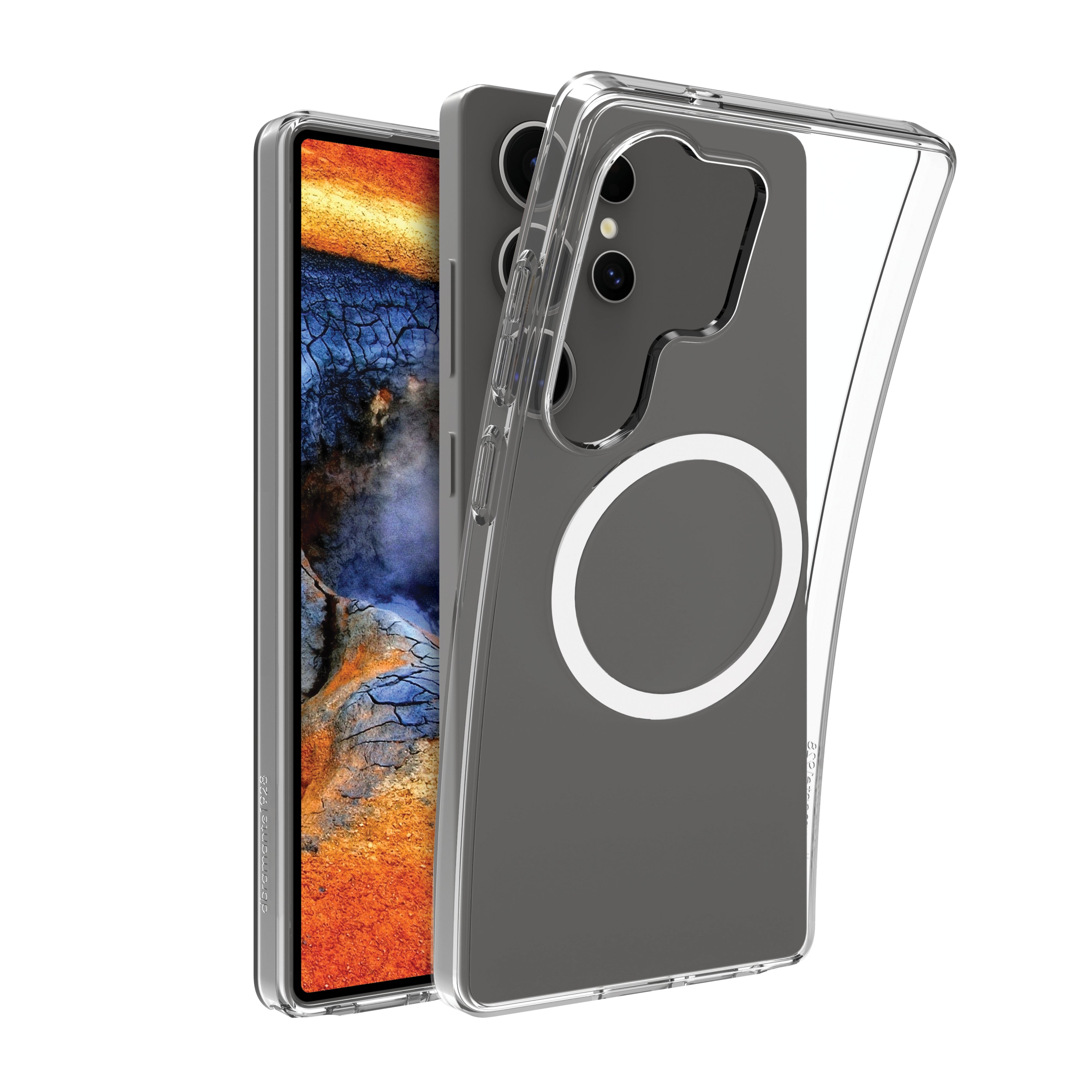 dbramante1928 Greenland Pro Qi2 – Rückcover – für Samsung Galaxy S25 Ultra, Transparent, bis 1,2 m sturzsicher
