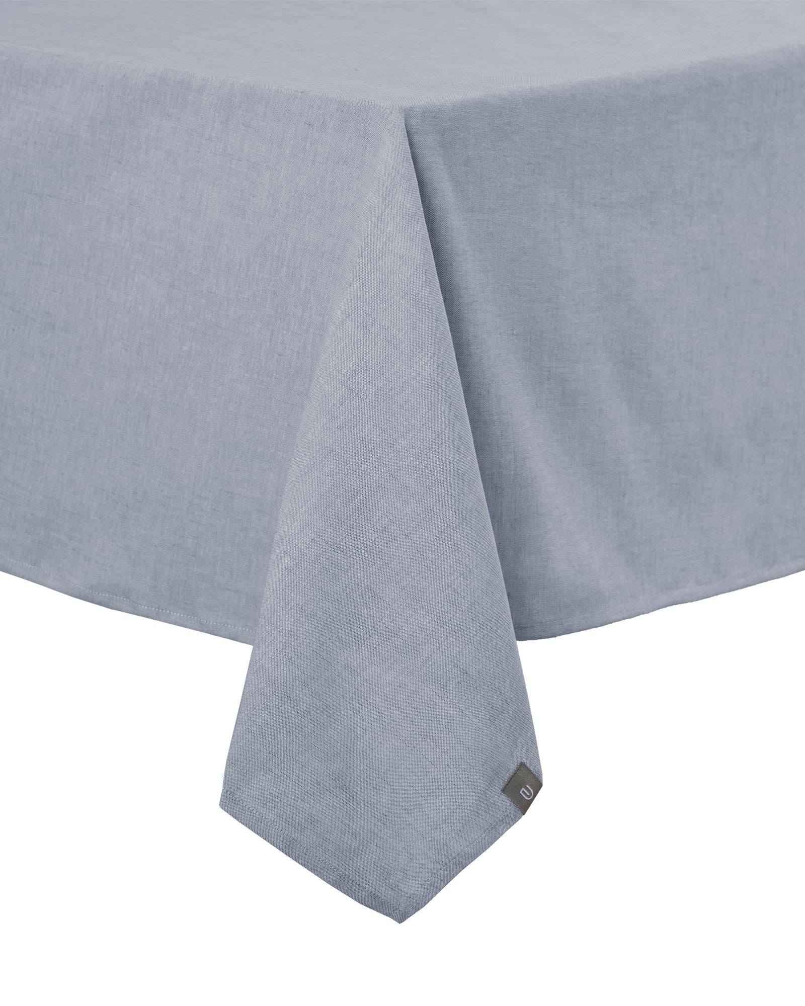 URBANARA Tischdecke – 140×200 cm, Baumwolle/Leinen, Jeansblau, OEKO-TEX