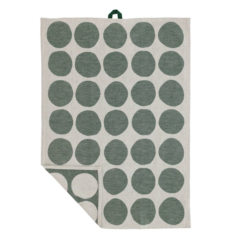 Södahl Geschirrtuch Bubbles – 50 × 70 cm, Pine Green, Baumwolle, 2er-Set, OEKO-TEX STANDARD 100
