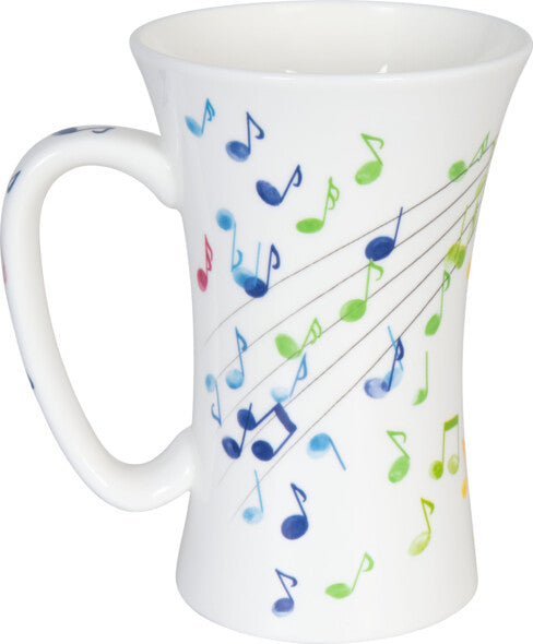 Könitz Porzellan Könitz Mega Mug Flying Notes – 630 ml, Ø 10,3 cm, H 15,0 cm, Knochenporzellan, spülmaschinenfest