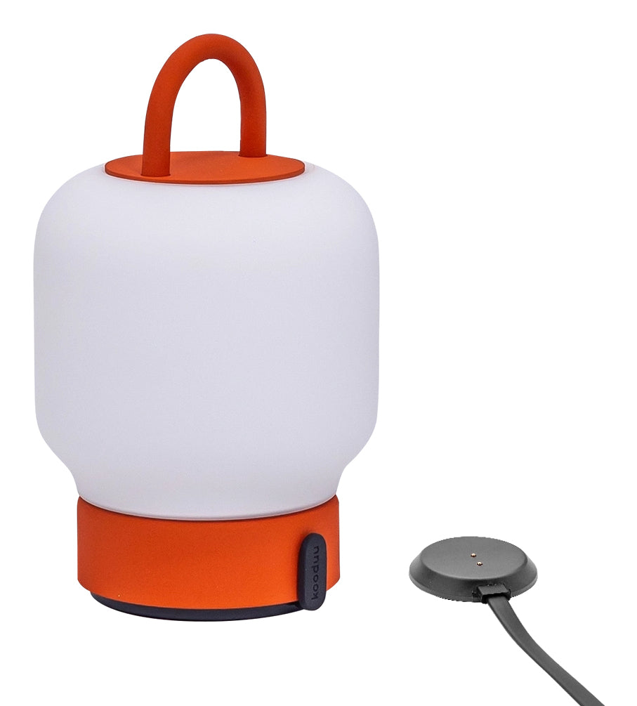 Kooduu Tischleuchte LOOME – LED 1 W, 101 lm, 2700 K, dimmbar, Akkubetrieb, USB, Tragegriff – Orange