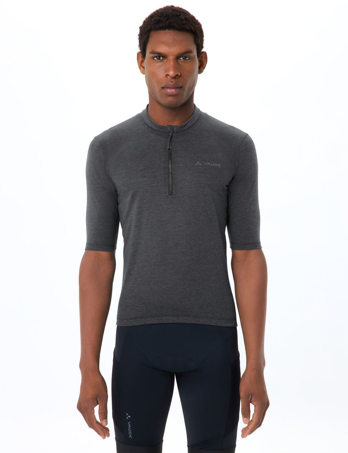 VAUDE Kuro II Gravel HZ Velotrikot – L – Schwarz, 75% Polyester (recycelt)/25% Lyocell, atmungsaktiv