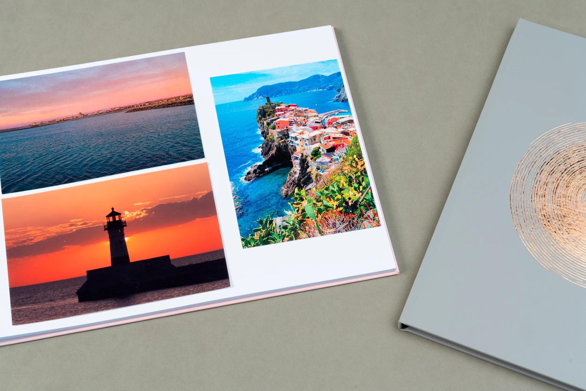 Exacompta Ellipse Fotoalbum – 32 × 22 cm, Spiralbindung, 50 Seiten, weisse Seiten, rosa