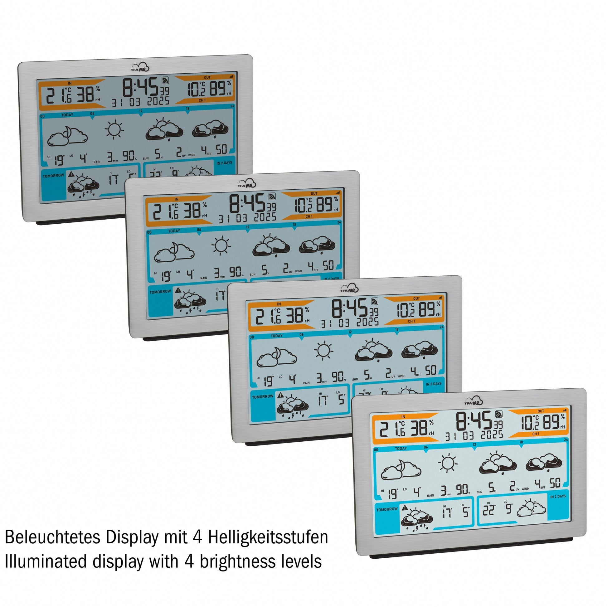 TFA-Dostmann TFA.me ID-02 Sensor-Gateway/Monitor – WLAN, −40–60 °C, 10–99 %, Innen/Aussen