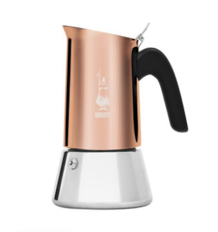 Bialetti Venus Espressokanne – 295 ml, 6 Tassen, für Induktion, Kupfer