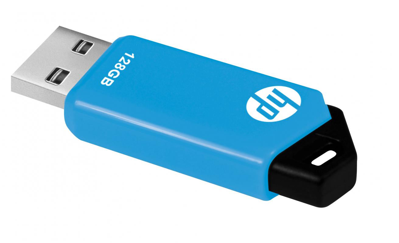 HP v150w – 128 GB USB-Stick, USB Typ-A, USB 2.0, schwarz/blau