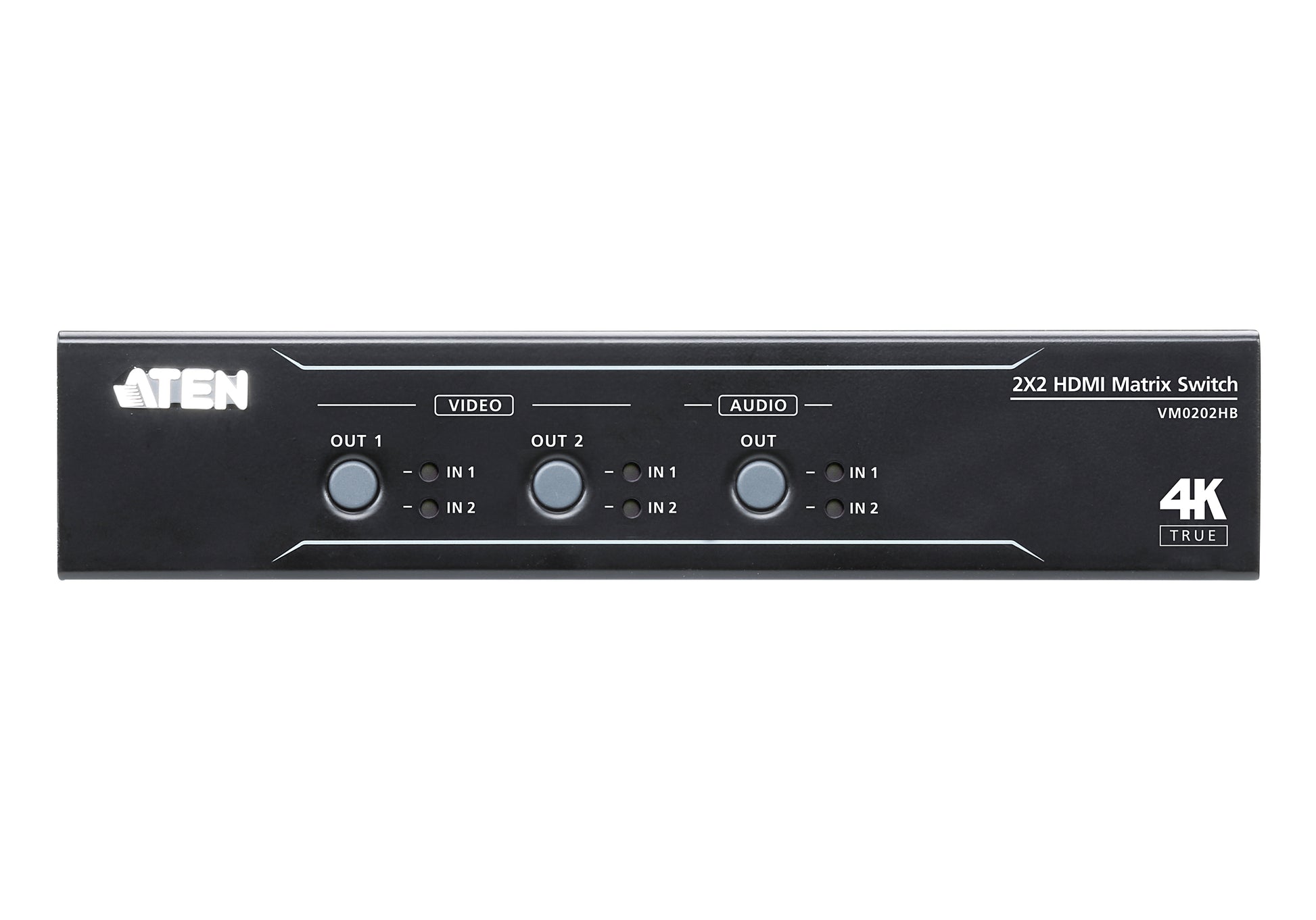 ATEN HDMI-Matrix 2×2, 4K, IR/RS-232, Audio-De-Embedder
