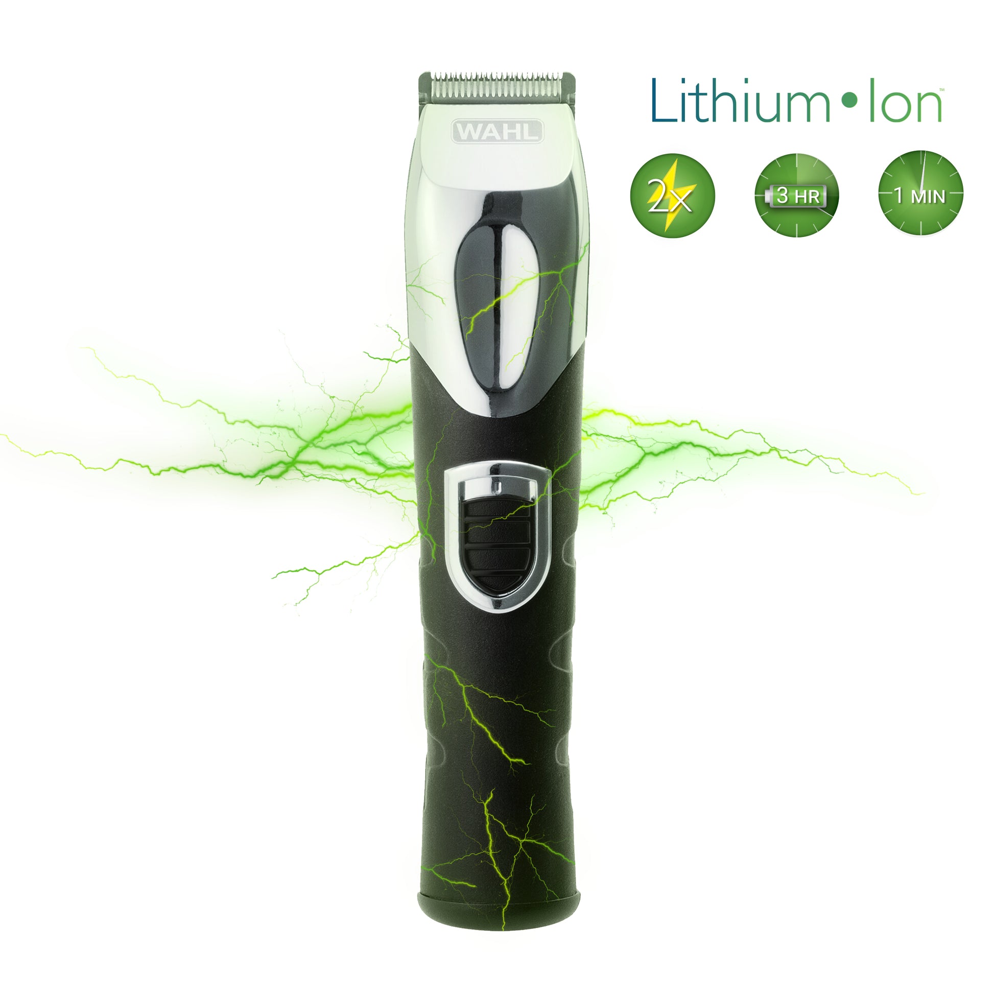 Wahl Bartschneider – Li-Ion-Akku 180 min, 8 Schnittstufen, Schnittbreite 3 cm – Schwarz/Silber