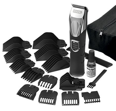 Wahl Bartschneider – Li-Ion-Akku 180 min, 8 Schnittstufen, Schnittbreite 3 cm – Schwarz/Silber