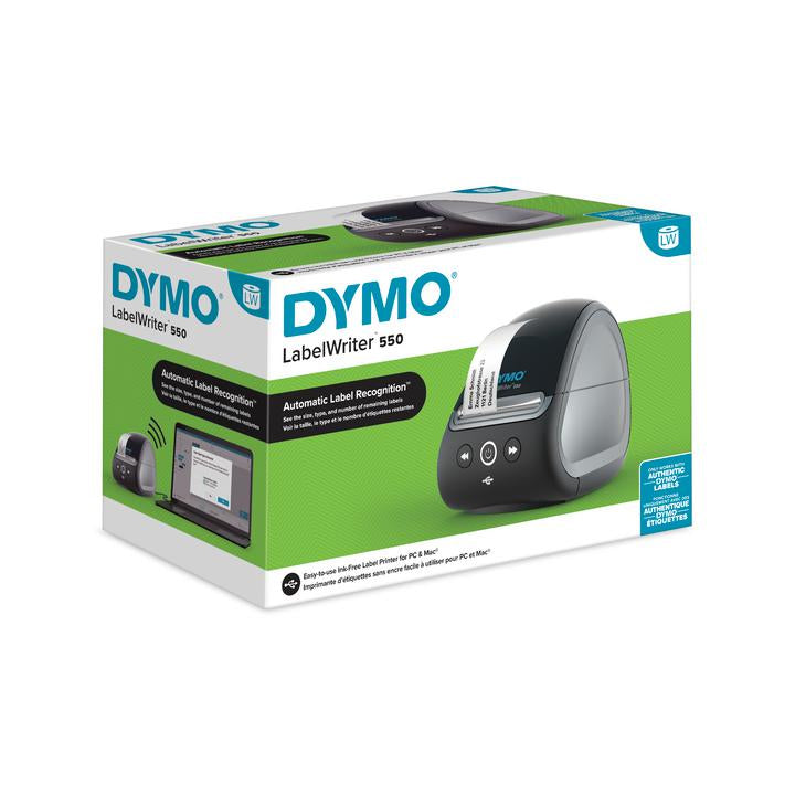 DYMO LabelWriter 550 – Etikettendrucker, Thermodirekt, USB, 300 dpi, für LabelWriter-Etiketten bis 56 mm