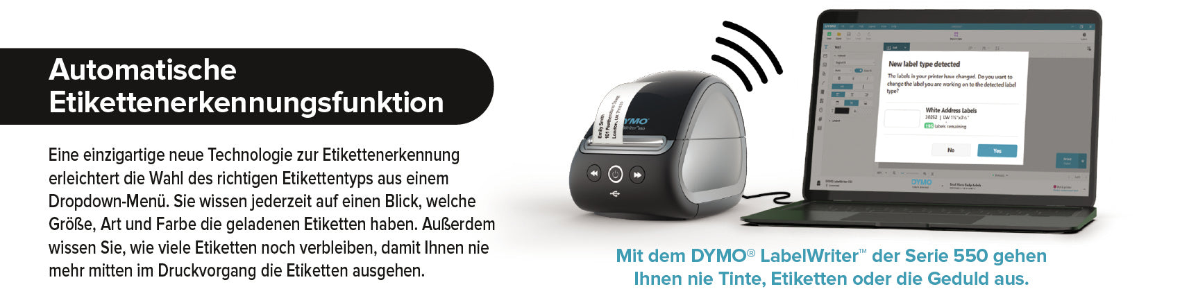 DYMO LabelWriter 5XL – Etikettendrucker, Thermodirekt, bis 106 mm, USB, 300 dpi