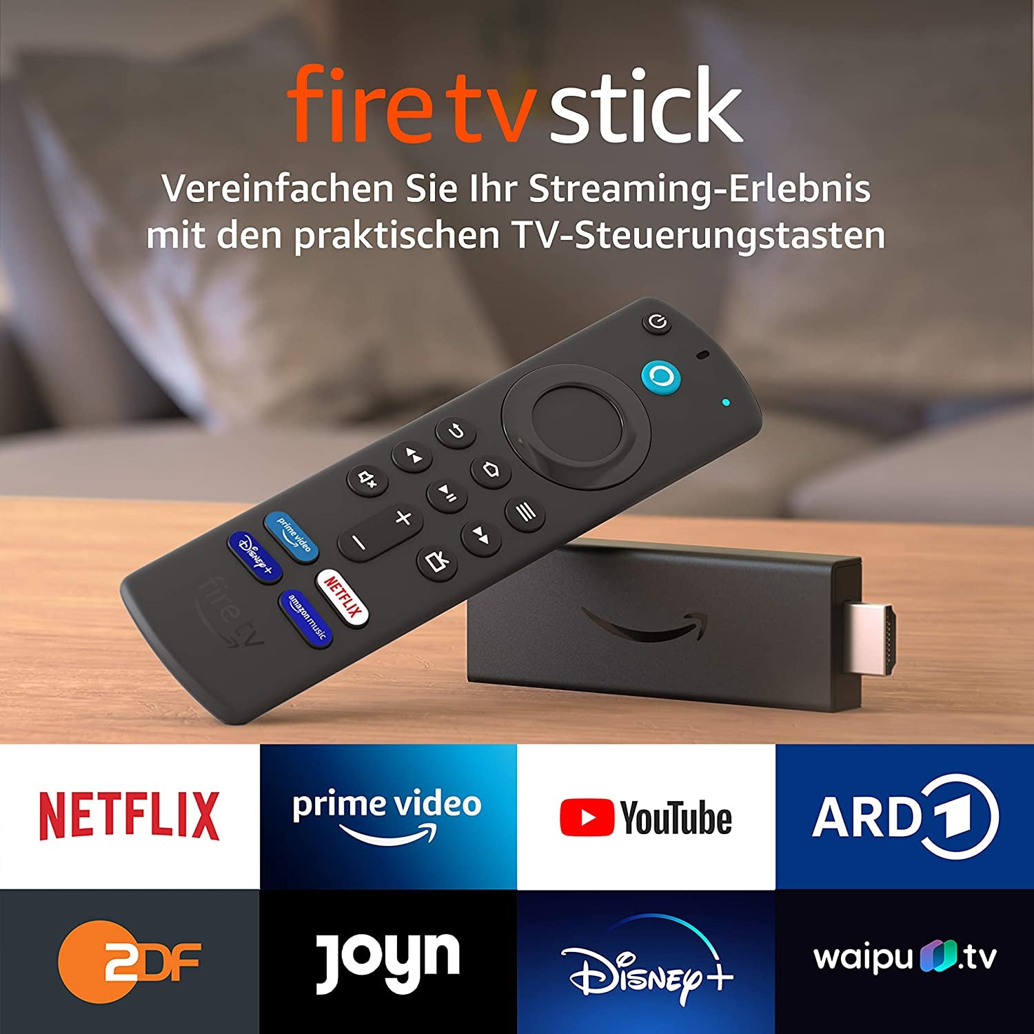 Amazon Fire TV Stick (2021) Streaming-Stick – Full HD, Fire OS, Bluetooth – Schwarz