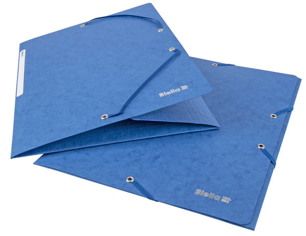 Biella Sammelmappe für A4, Karton, Blau, mit Gummizug