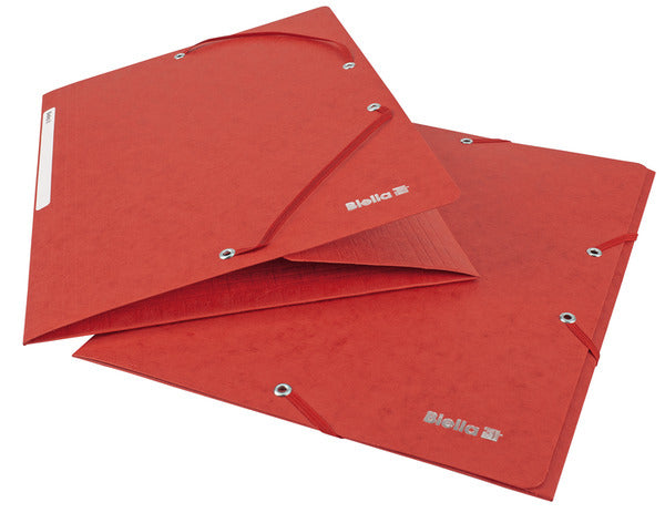 Biella Sammelmappe für A4, Karton, Rot, mit Gummizug
