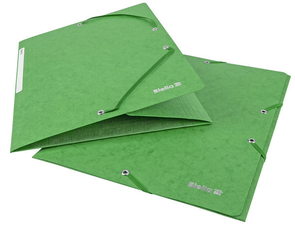 Biella Sammelmappe für A4, Karton, Grün, mit Gummizug